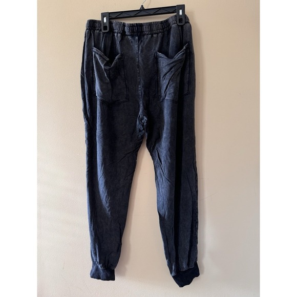 White Birch High Rise Joggers Black Drawstring Flap Pockets Women's Size 2xl - Picture 2 of 10